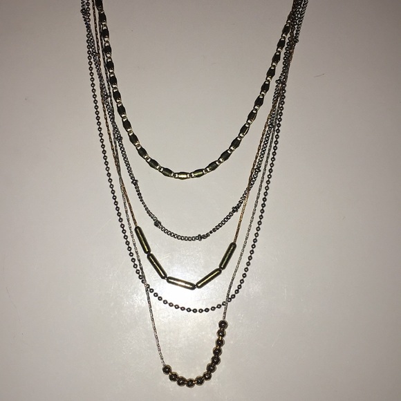 💛🤍💛NWT Ballet Gold/Silver Layered Necklace - Picture 5 of 7
